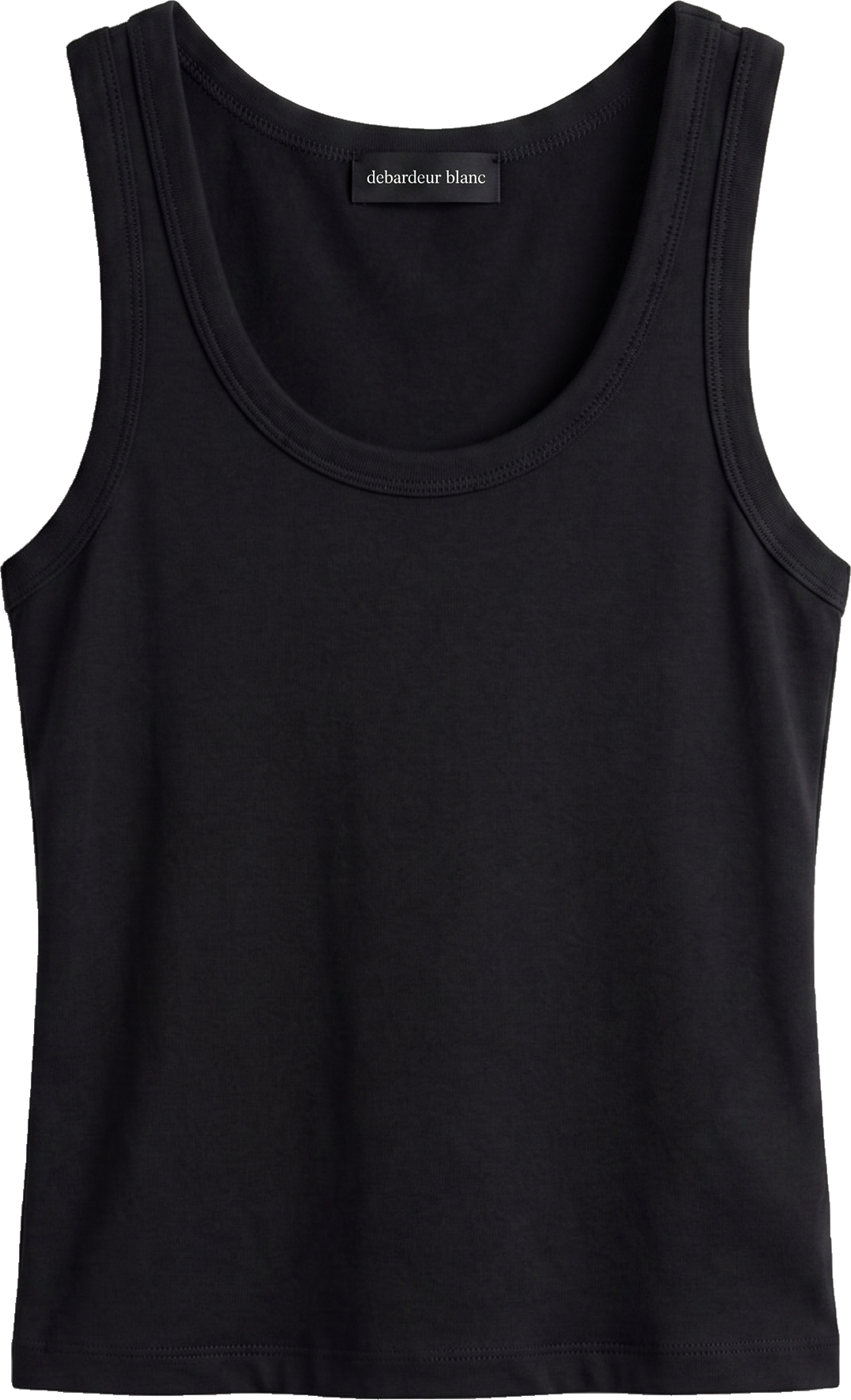 débardeur noir 100 % coton, maille lisse